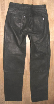 / HEIN GERICKE / Mens LEATHER JEANS / Biker Leather Trousers in Black approx W30 / L32