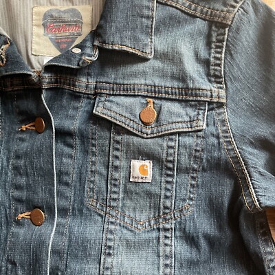 Carhartt Women's Jean Jacket Detroit Heart Shape Tag RN14806