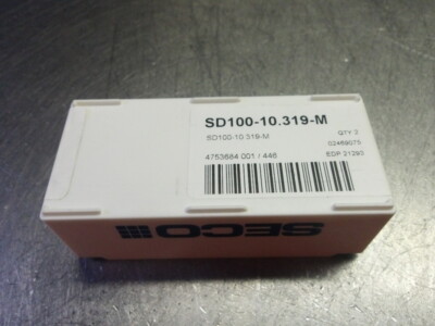 SECO 13/32'' Carbide Drill Tip Insert QTY2 SD100-10.319-M (LOC910)