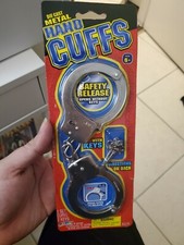 die cast metal handcuffs role play kinky with safety release new adult police