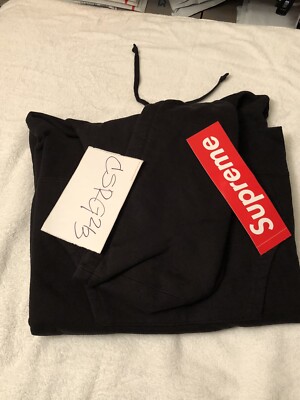 Supreme FW17 DECLINE Hooded Sweatshirt BLACK Size XL Extra Large
