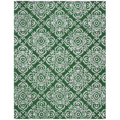 SAFAVIEH Contemporary Morrocan Style Handmade Wool Area Rug Green Ivory Chatham