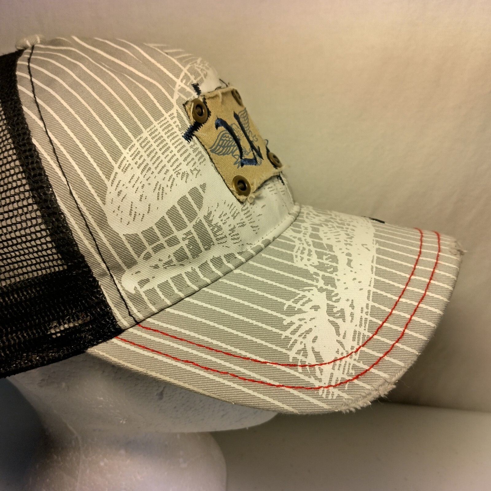 Universal Studios Cap Hat Gray Stripe Mesh Snap B… - image 7