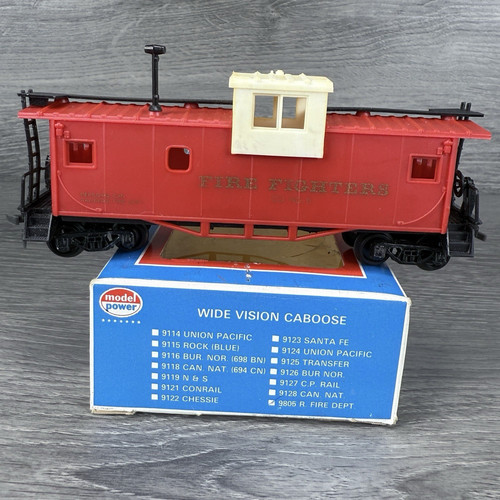 Modelo a escala HO Power PlayArt 9805 visión amplia caboose bomberos #6 RR Departamento | Zustand: Used