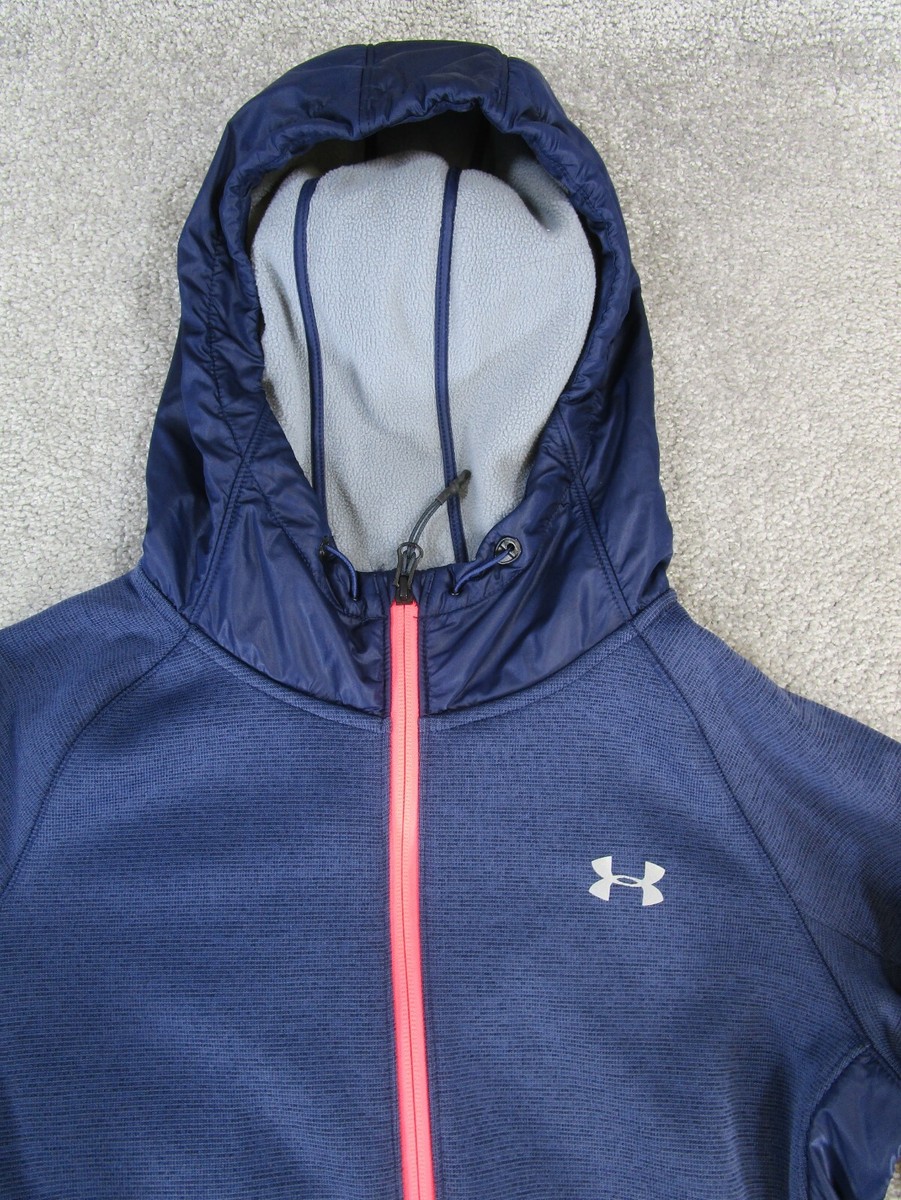 Under Armour ネイビー ピンク フード付きコート YLG Amazon.com: UA LONGER PRIME PUFFER JACKET, Midnight Navy