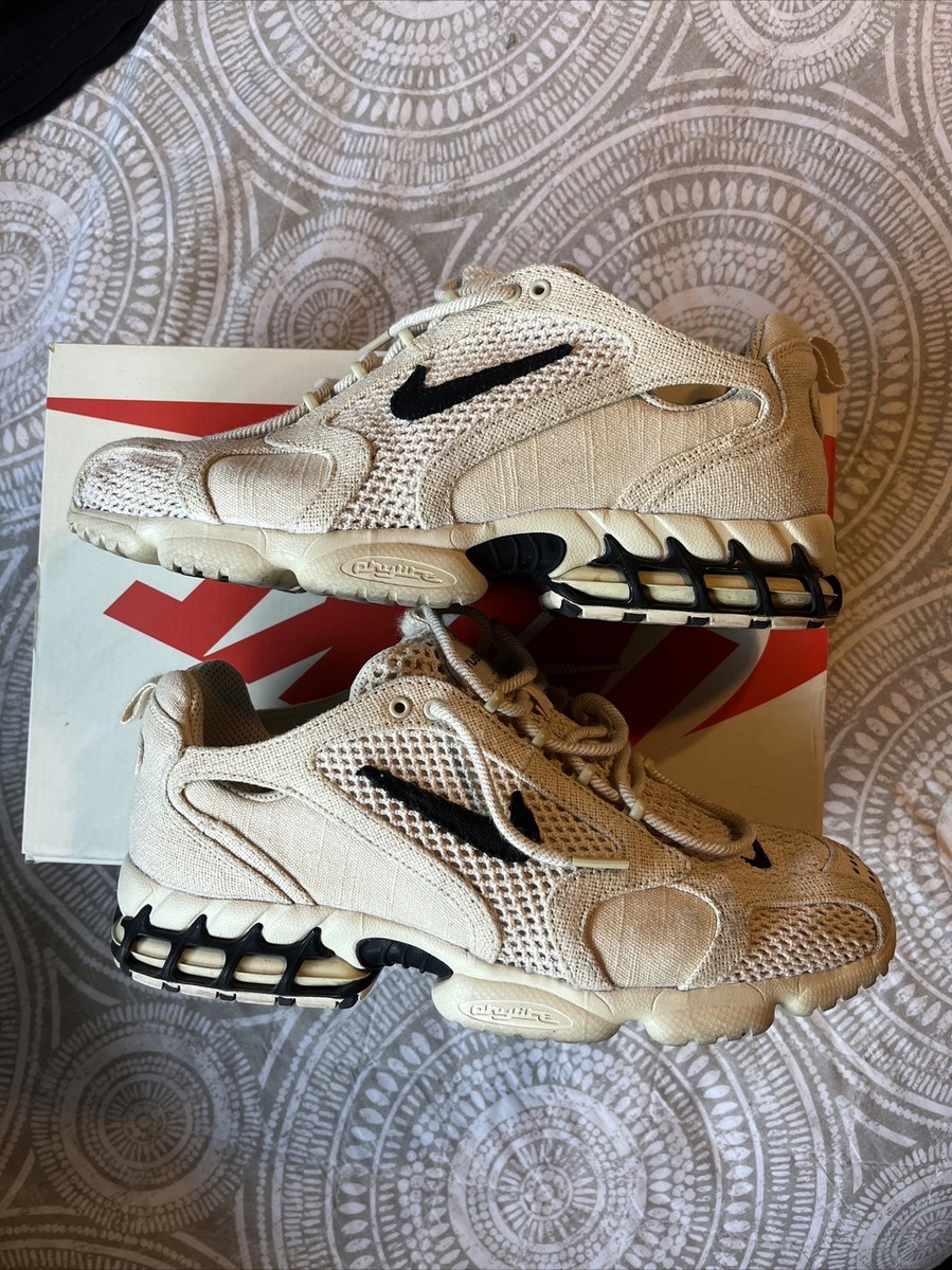 Size 10.5 - Nike Air Zoom Spiridon Cage x Stussy Fossil 2020