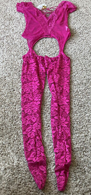 fruit de la passion Womens One Piece Lace Lingerie Corsega Beach Hot Pink Size G