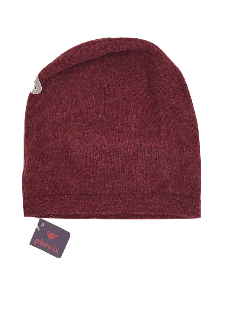 NWT PHENIX 100% CASHMERE BURGUNDY KNIT MEN