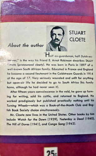 THE TURNING WHEELS Stuart Cloete 1946 - Picture 2 of 4