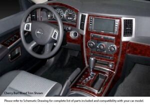 Details About Jeep Grand Cherokee 2008 2009 2010 New Style Interior Wood Carbon Dash Trim Kit