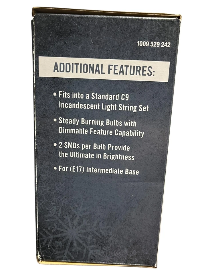 Home Accents Holiday C9 Red LED Shatterproof Replacement Bulbs (50-Pack) - Image 2 of 2