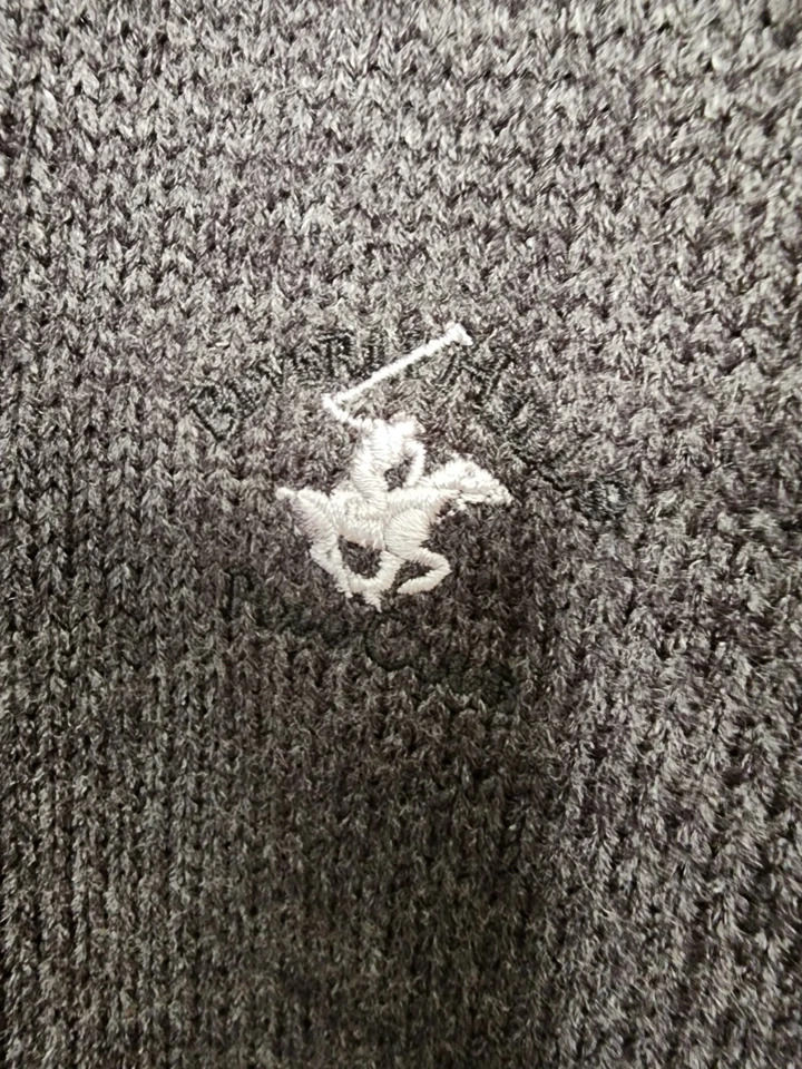 Beverly Hills Polo Club Para hombres 1/4 Cremallera Suéter Logo Sudadera - Talla XL Foto 3 de 4