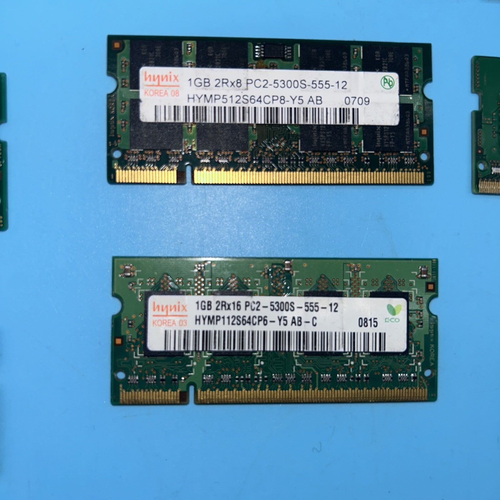 LOT OF 7 ASSORTED SK HYNIX 4gb/2gb/1gb/512mb PC4/PC3/PC2 LAPTOP MEMORY