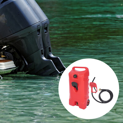 Boat Fuel Tank 53L Outboard Fueling Gasoline Tank Portable 14Gal for Mariner Red