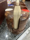 Vtg Victory Bakelite Poker Chip & Card Deck Caddy Brown Butterscotch Swirl  — photo 8