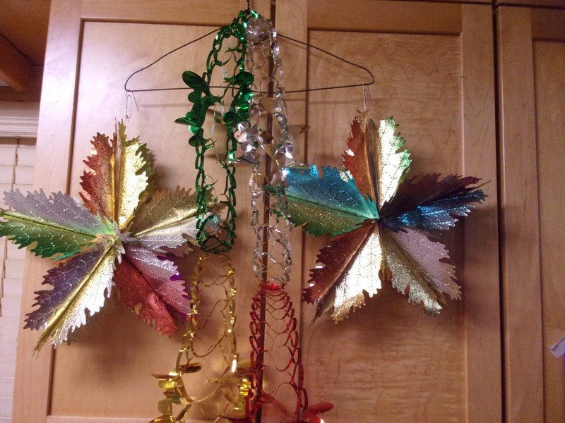 Vintage Chrisymas Foil Ceiling/Wall Hanging Decoration Bought in England mid 80s
