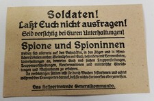 Generalkommando Flugblatt Soldaten Spione Endkampf WW2 Leaflet 608