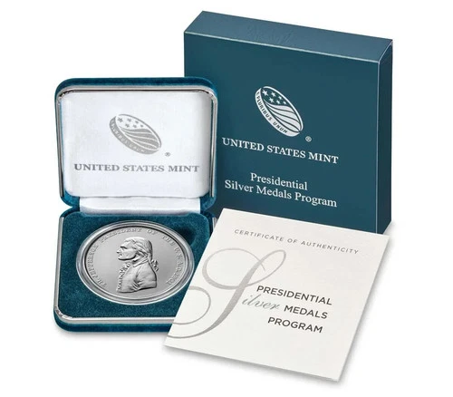 US Mint Presidential 1oz Fine Silver Medal Coin THOMAS JEFFERSON (S803)