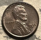 1936-S Lincoln Wheat Cent (Penny) R/B BU Uncirculated Coin UNC Z6