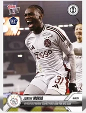 2024-25 Topps Now Europa League Jorthy Mokio Ajax 16 YR Old Rookie AFC Ajax
