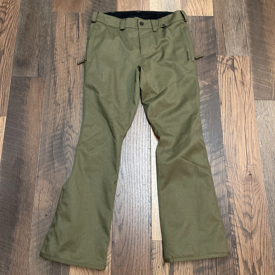 Pantalones de nieve Volcom para hombre oliva medianos Foto 2 de 4