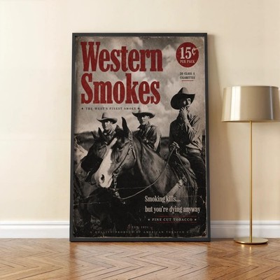 Retro Marlboro Poster – Vintage Americana Cowboy Wall Art Print
