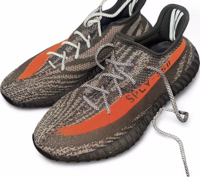 ADIDAS Yeezy Boost SPLY 350 V2 Grey Orange Cloth Sneakers 11 US Authenticated