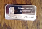 Franklin Mint Presidential Ingot Roosevelt 1000 grains .925 Silver (2 oz)