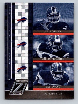 2005 Donruss Zenith #M-3 J.P. Losman / Willis McGahee / Lee Evans Mozaics Silver