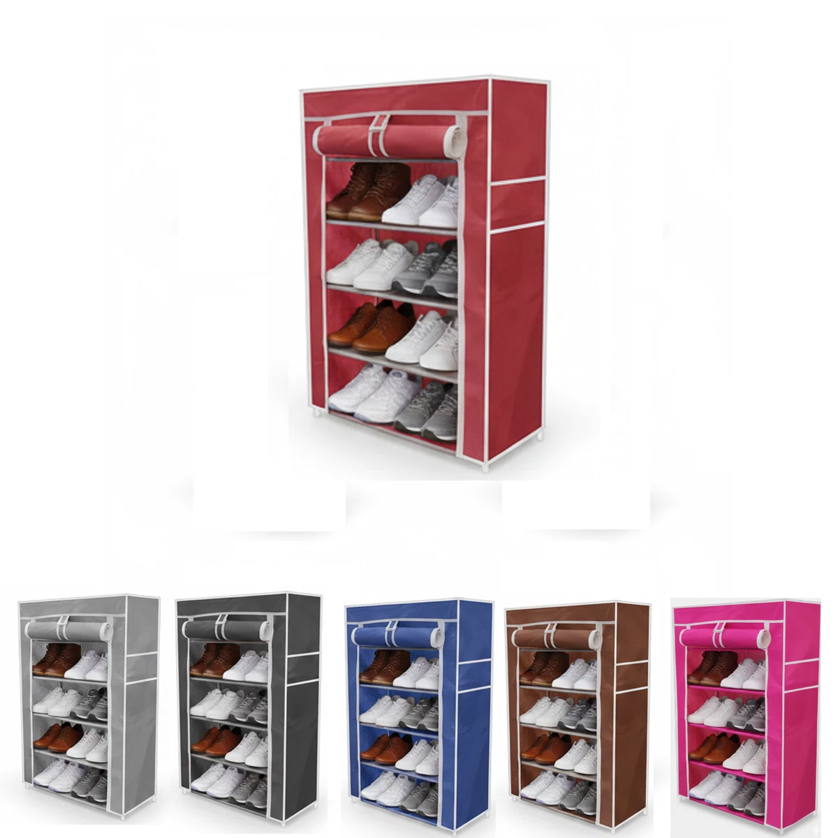 Étagère à Chaussures Multicouche En Tissu Non Tissé - Armoire De Rangement Pliable