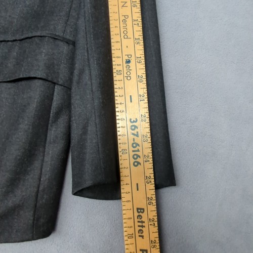 KITON Napoli Gray Glen Striped Wool Blazer Size 44R See Measurements Italy - Picture 3 of 14