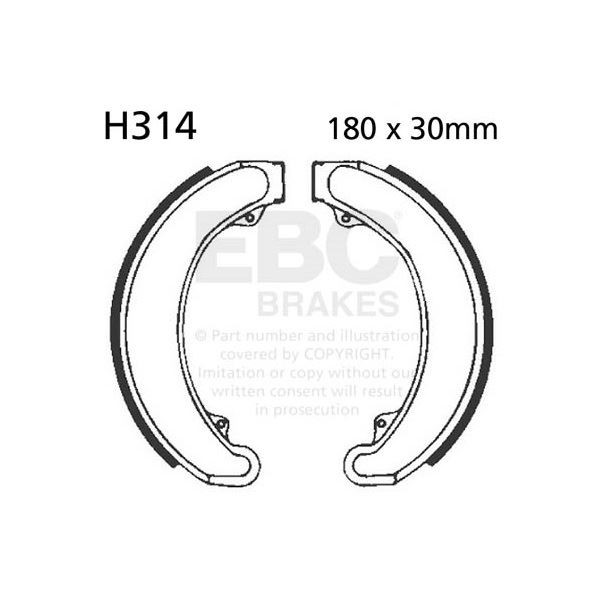 EBC Brake Shoe Set Front Left for Honda SL 350 K0 1969 - 1970