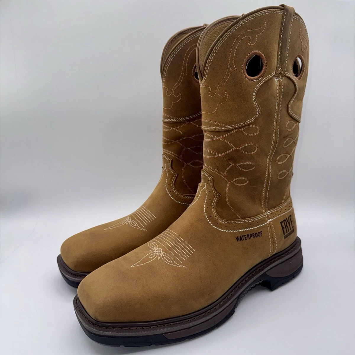 Frye Supply Safety Crafted Waterproof Boots Men\'s Size 10 W Wide Brown Steel Toe Amazon.com | Frye Supply Men main image 3