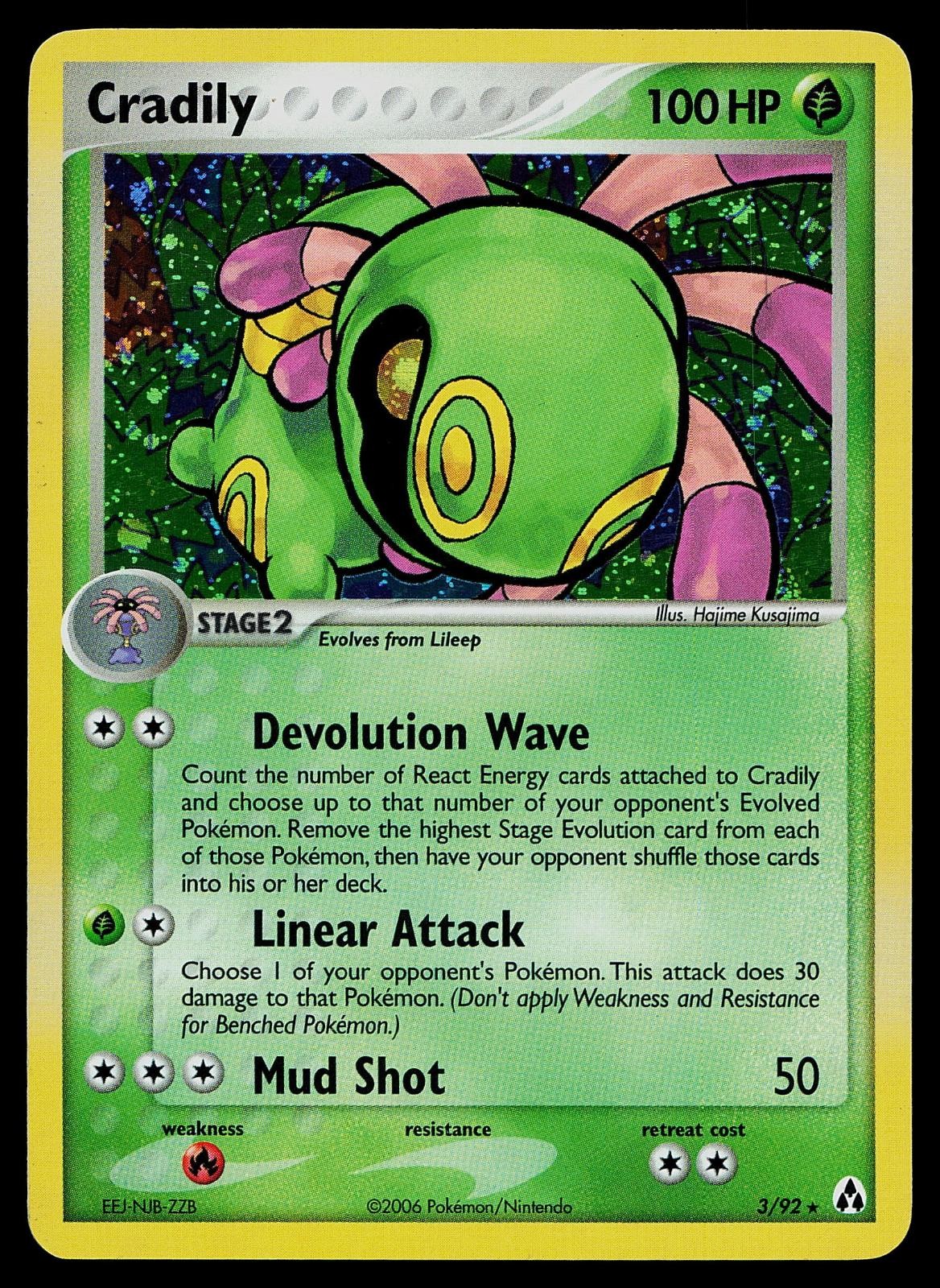 Pokemon Card - Cradily Legend Maker 3/92 Holo Rare