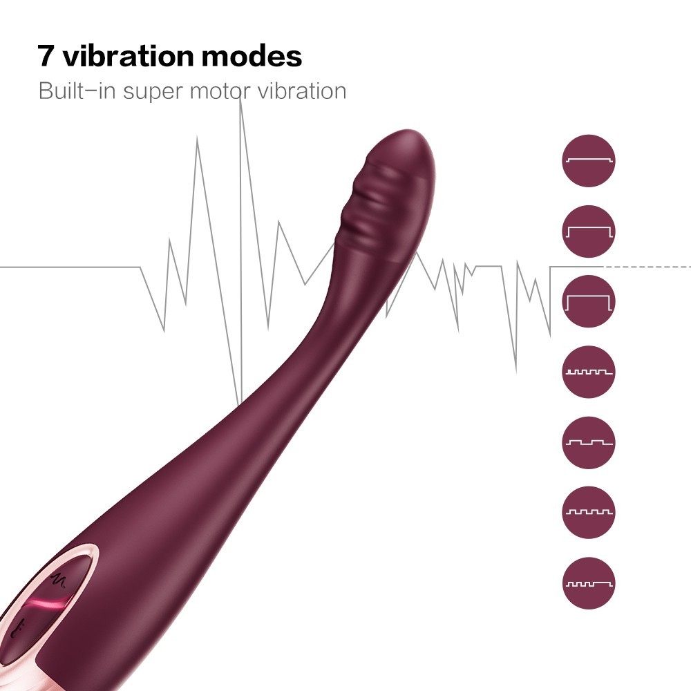 Women Mini powerful Bullet Shape 7 Speed Vibrating Massage Rechargeable