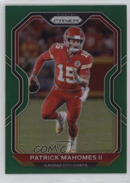 2020 Panini Prizm Green Prizm Patrick Mahomes II #124 rf2