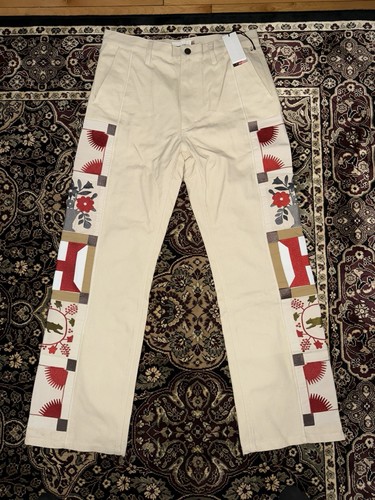 Honor The Gift Hawthorne Denim Canvas Patchwork Hose Creme Herren Gr. 32 Neu mit Etikett