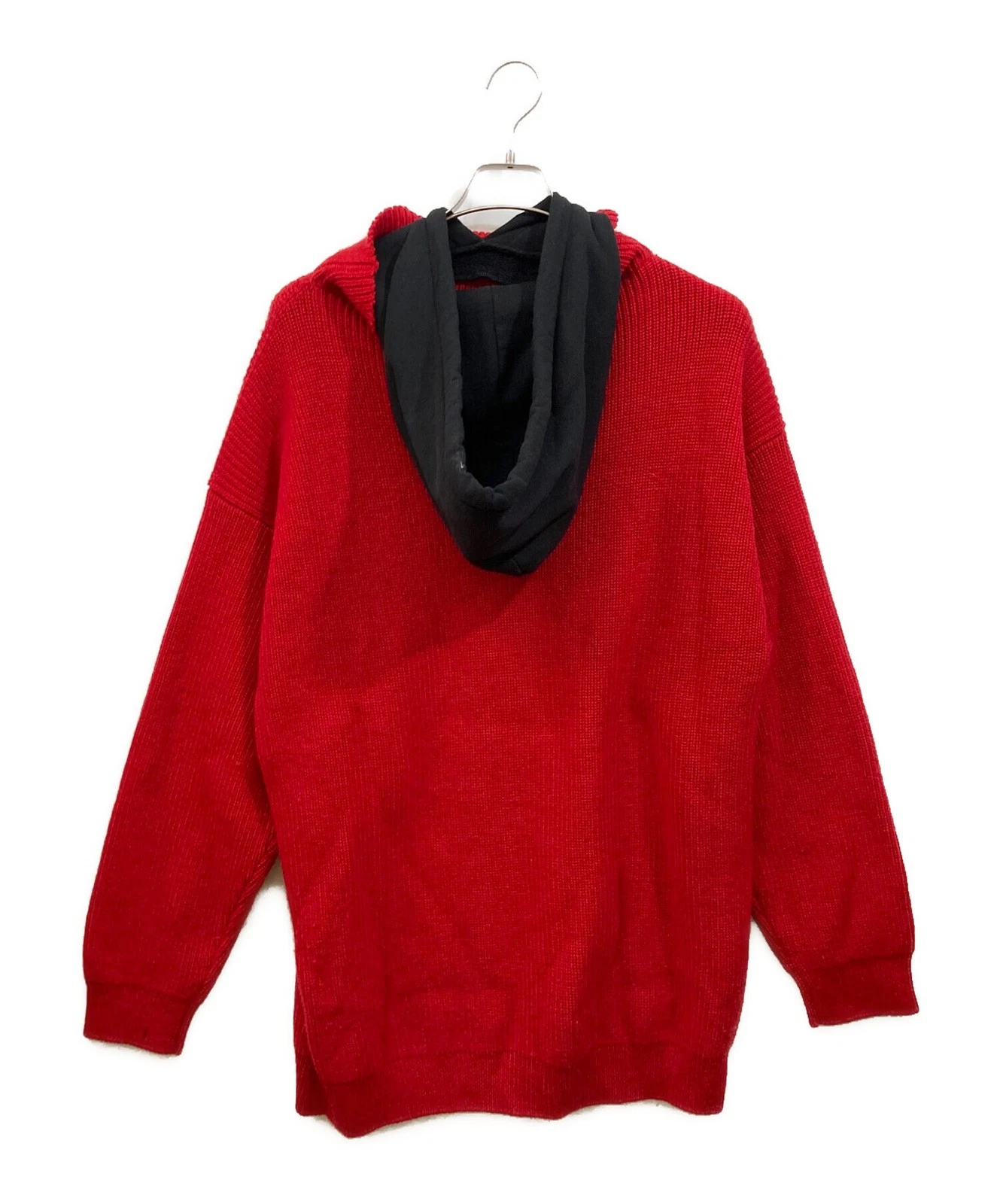 BALENCIAGA Felpa con Cappuccio in Maglia Taglia:S Rosso Uomo 556044