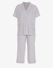"New w Tag" Peter Alexander Women' Grey Marle Linen Pajama Set Pyjamas - Size L