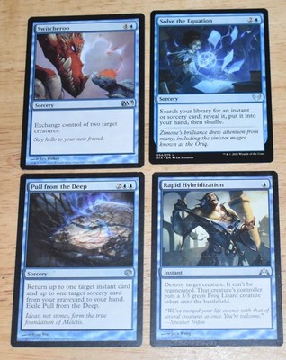 MTG 4x Blue Switcheroo Solve the Equation Pull from the Deep Rapid Hybridization