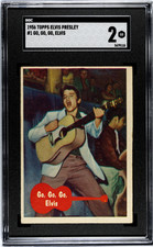 SGC 2 1956 Topps Elvis Presley #1 Go, Go, Go, Elvis NO RESERVE!