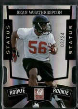 2010 Donruss Elite - Rookie Sean Weatherspoon #151 Status Black Die-Cut /24