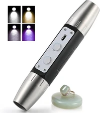 Gemstones UV Flashlight, Super Bright Gem Tester for All Stones, White