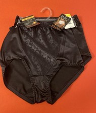 NEW 2 PAIRS Bali Black Tummy Solutions Shaping Brief / MSRP 36 /Medium