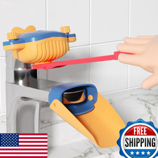 Kids Faucet Handle Extender Set - Child Sink Hand Wash Helper Blue Yellow
