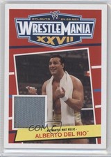 2012 Topps Heritage WWE Wrestlemania XXVII Mat Relics Alberto Del Rio 0v1