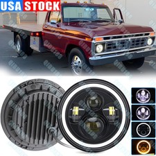 7 Halo Led Headlight Wturn Signal For 1953-1977 Ford F-100 F-250 F-350 Pickup 7 Halo Led Headlight Wturn Signal For 1953-1977 Ford F-100 F-250 F-350 Pickup