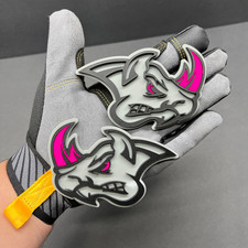 Angry Pink Eye Rhino Emblem Badges Racing USA Made 2-Pack Custom Aggressive