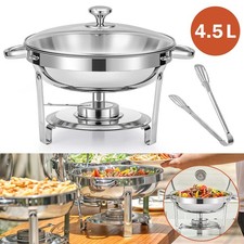5QT/4.5L Chafing Dish Buffet Set Stainless Steel Food Warmer for Parties UK