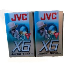 2 JVC ST-C30 XG SVHSC Super VHS Compact Blank Tapes NEW  SEALED 90Min